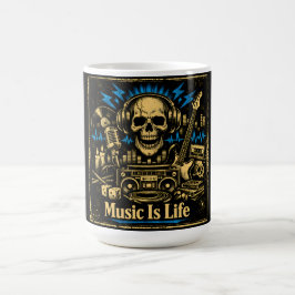 Musik ist Leben – Klang Philosophie zum Leben Kaffeetasse