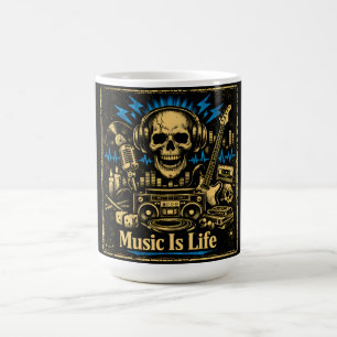 Musik ist Leben – Klang Philosophie zum Leben Kaffeetasse