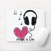 Musik ist Leben Mousepad (Mit Mouse)