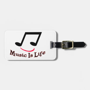 Musik ist Leben-musikalische Anmerkung Gepäckanhänger