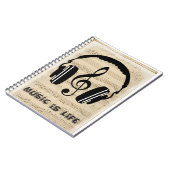 Musik ist Leben Notizblock (Linke Seite)