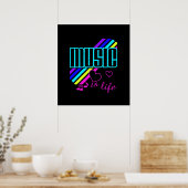 Musik ist Leben Poster (Küche)