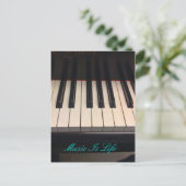 Musik ist Leben Postkarte (Stehend Vorderseite)