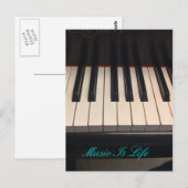 Musik ist Leben Postkarte (Vorne/Hinten)