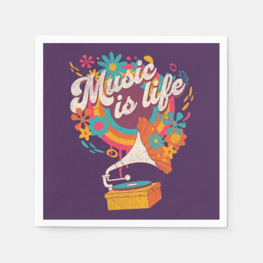 Musik ist Leben Serviette (Vorderseite)