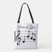 Musik ist Leben! Tasche (Rückseite)