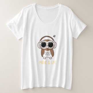 Musik ist Leben, um Design zu beleben Große Größe T-Shirt