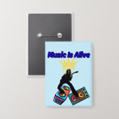 Musik ist lebendig button (Vorderseite/Rückseite)