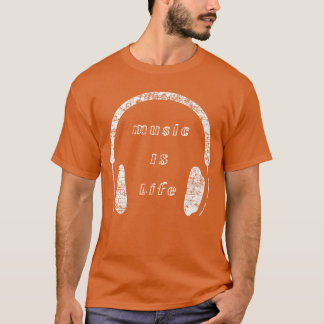 Musik ist Lebensdesign Junge Retro T-Shirt