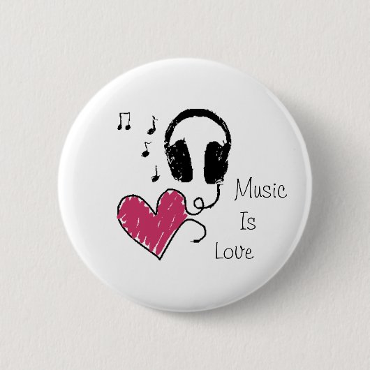 Musik ist Liebe Button (Vorderseite)