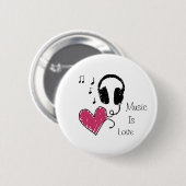Musik ist Liebe Button (Vorne & Hinten)