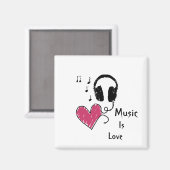 Musik ist Liebe Magnet (Vorderseite/Rückseite)