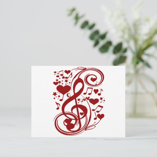 Musik ist Liebe_ Postkarte (Stehend Vorderseite)