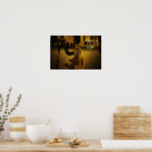 Musik ist Life Zitat Klassisches Instrument Harp Poster (Küche)