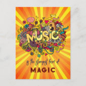 Musik ist magische, individuell anpassbare Angebot Postkarte (Vorderseite)