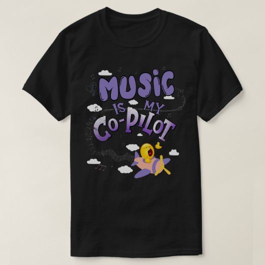 Musik ist mein CoPilot T-Shirt (Design vorne)