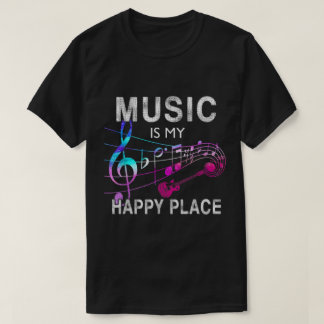Musik ist mein glücklicher Ort Design T-Shirt