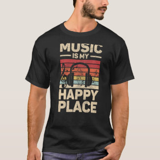 Musik ist mein glücklicher Ort Musiker Outfit Edm T-Shirt