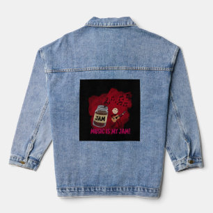 Musik ist mein Jam Lila Jeansjacke