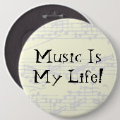 Musik ist mein Leben Button (Vorne & Hinten)
