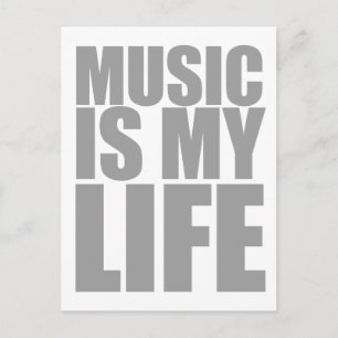 Musik ist mein Leben - Emo Alternative Grunge Rock Postkarte