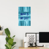Musik ist mein Leben in Blue Chrome II Poster (Heimbüro)