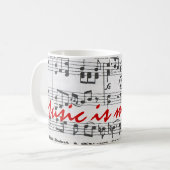 Musik ist mein Leben Kaffeetasse (Vorderseite Links)