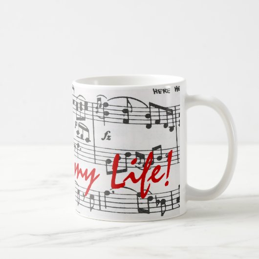 Musik ist mein Leben Kaffeetasse (Rechts)