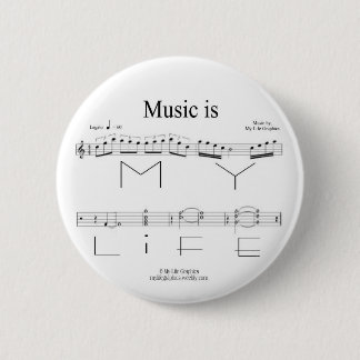 Musik ist mein Leben-Knopf Button