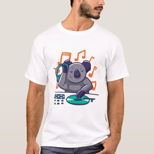 Musik ist mein Leben - koala DJ T-Shirt (Vorderseite)
