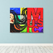Musik ist mein Leben Leinwanddruck (Insitu (Holzboden))