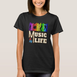 Musik ist mein Leben mit Gitarrist Sängerin Piano  T-Shirt