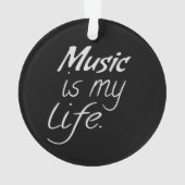 Musik ist mein Leben Ornament (Rückseite)