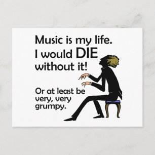 Musik ist mein Leben Postkarte