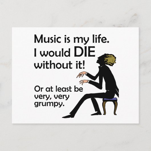Musik ist mein Leben Postkarte (Vorderseite)