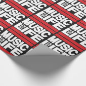 Musik ist mein Leben rot Geschenkpapier (Ecke)