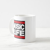 Musik ist mein Leben Rot Kaffeetasse (Vorderseite Links)