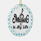 Musik ist mein Leben-Weihnachtsgeschenk Keramik Ornament (Rechts)
