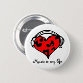 Musik ist mein LebenButton Button (Vorne & Hinten)