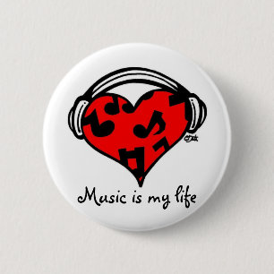 Musik ist mein LebenButton Button