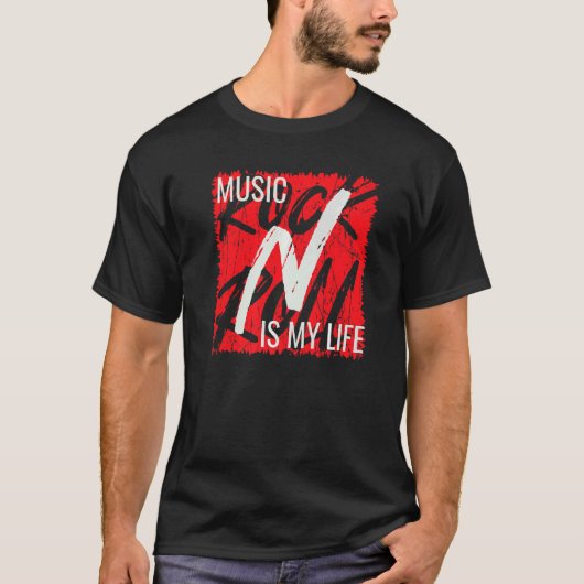 Musik ist mein Lebensrock und meine Rolle T-Shirt (Vorderseite)