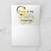 Musik ist mein romantischer Satz in der Liebe Dankeskarte (Innenseite)
