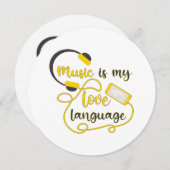 Musik ist mein romantischer Satz in der Liebe Einladung (Vorne/Hinten)