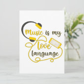 Musik ist mein romantischer Satz in der Liebe Einladung (Stehend Vorderseite)