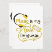 Musik ist mein romantischer Satz in der Liebe Einladung (Vorne/Hinten)