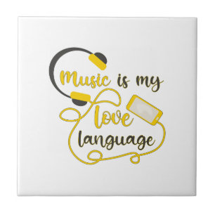Musik ist mein romantischer Satz in der Liebe Fliese