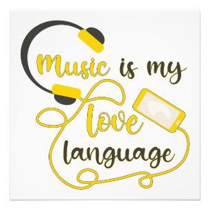 Musik ist mein romantischer Satz in der Liebe Fotodruck