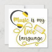 Musik ist mein romantischer Satz in der Liebe Magneteinladung (Vorderseite)