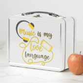 Musik ist mein romantischer Satz in der Liebe Metall Brotdose (Beispiel)