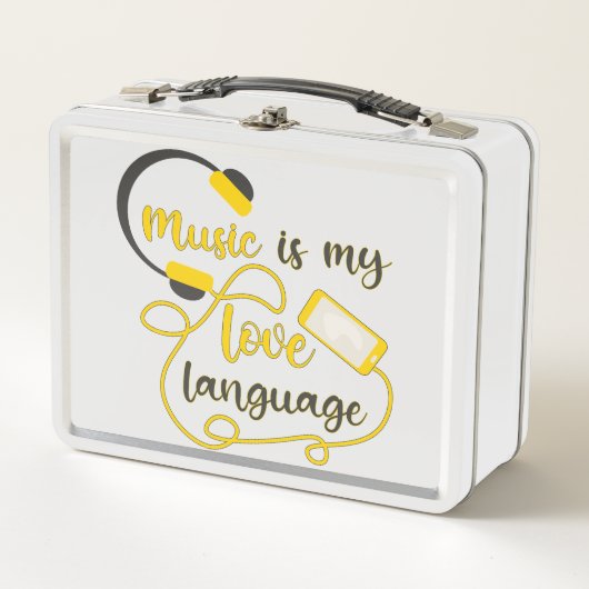 Musik ist mein romantischer Satz in der Liebe Metall Brotdose (Vorderseite)